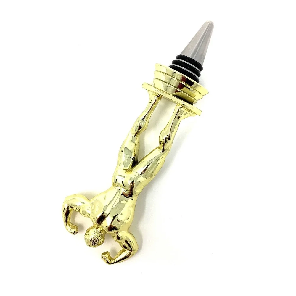 Handmade Bottle Stopper made from Repurposed Male Body Builder Trophy